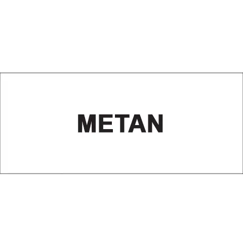 Značka Metan, fólie, 62 × 148 mm