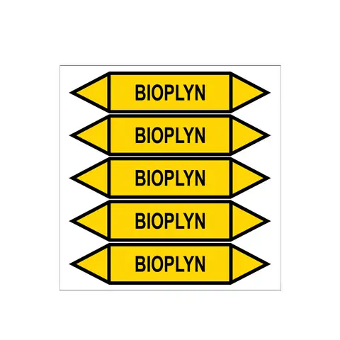 Značení potrubí, bioplyn