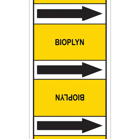 Značení potrubí, bioplyn