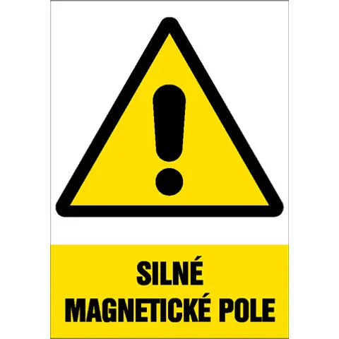 Značka Silné magnetické pole, samolepicí fólie, 210 × 297 mm