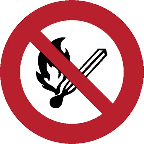 Značka Zákaz vstupu s otevřeným ohněm
