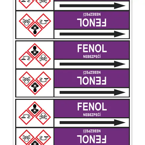 Značení potrubí, fenol