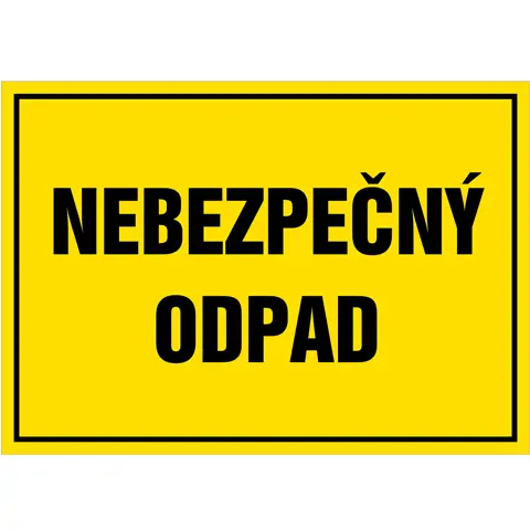 Značka Nebezpečný odpad, samolepicí fólie, 210 × 297 mm