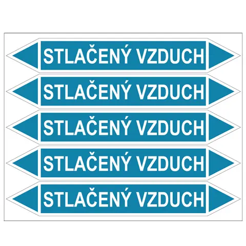 Značení potrubí, stlačený vzduch