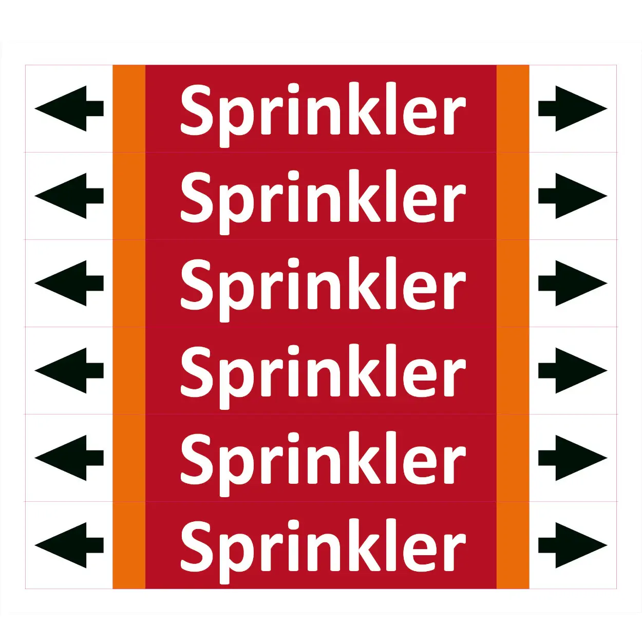 Značení potrubí ISO 20560, sprinkler