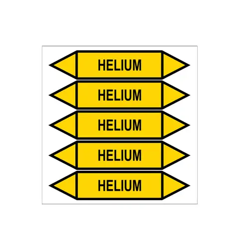 Značení potrubí, helium