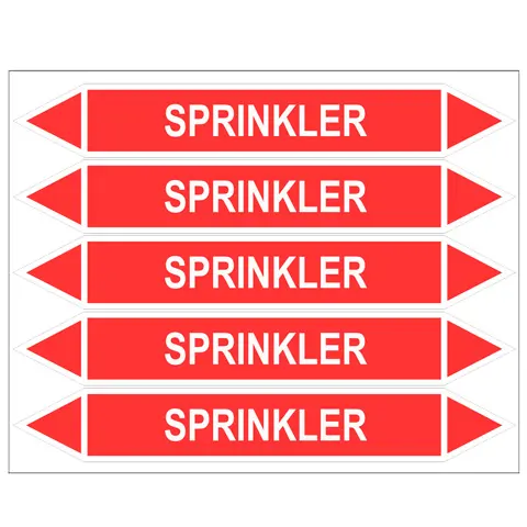 Značení potrubí, sprinkler