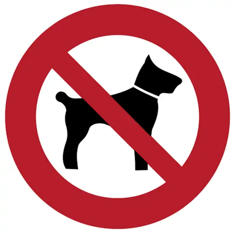 Značka Zákaz vstupu se zvířaty