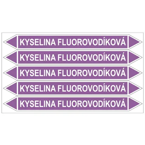 Značení potrubí, kyselina fluorovodíková