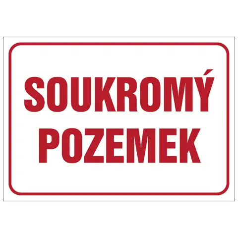 Značka Soukromý pozemek