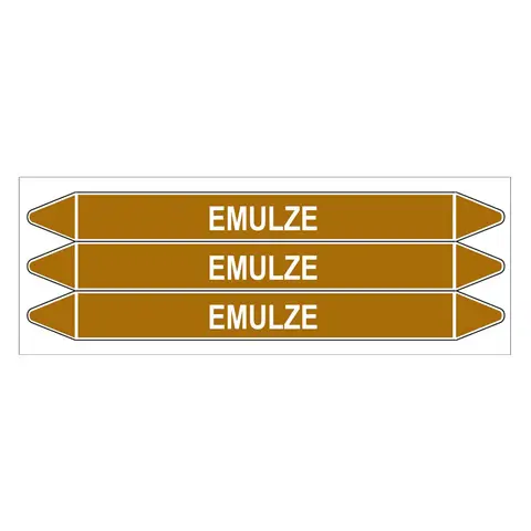 Značení potrubí, emulze,3 ks, 355 × 37 mm