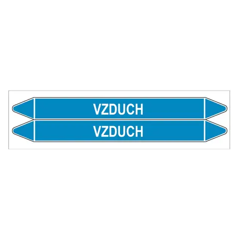 Značení potrubí, vzduch,2 ks, 450 × 52 mm