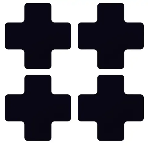 Černá extrémně odolná značka – kříž, 7,5 × 20 cm – XP 150