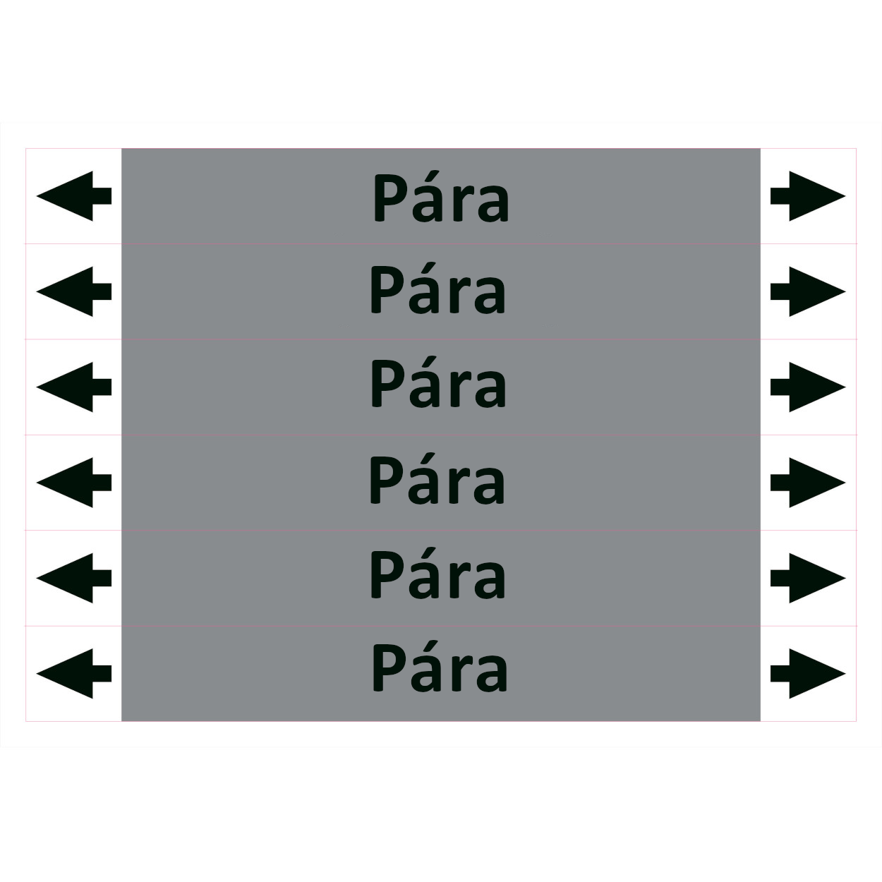 Značení potrubí ISO 20560, pára