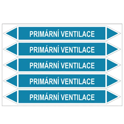 Značení potrubí, primární ventilace