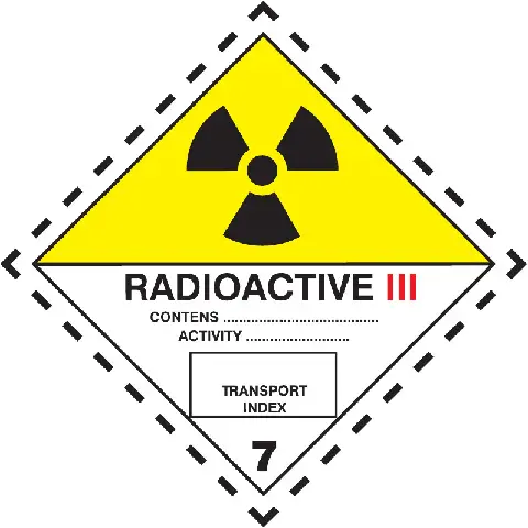 Značka Radioaktivní látky, značka 7C
