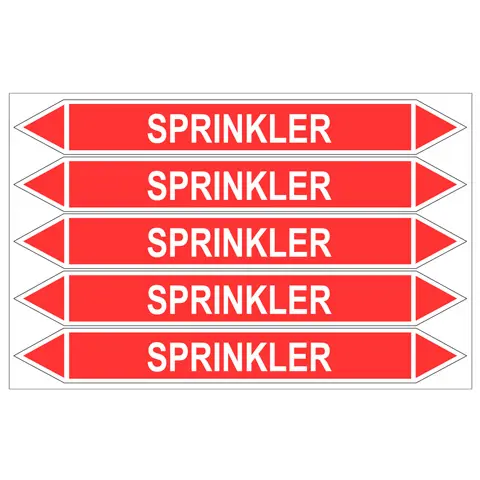 Značení potrubí, sprinkler