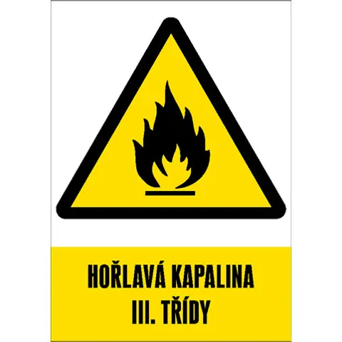 Značka Hořlavá kapalina III. třídy