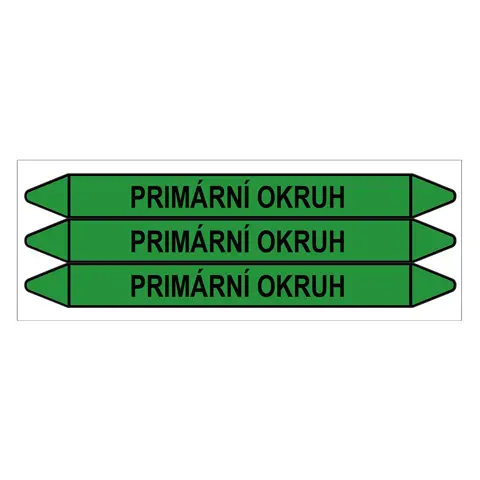 Značení potrubí, primární okruh,3 ks, 355 × 37 mm