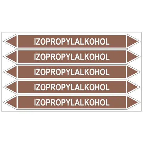 Značení potrubí, izopropylalkohol