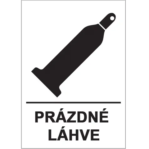 Značka Prázdné láhve, plast, 210x297 mm