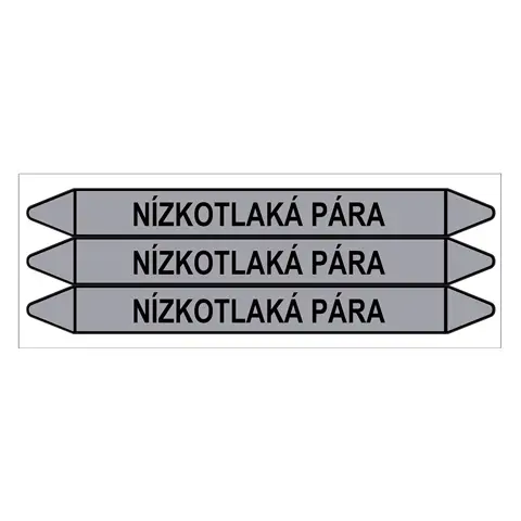 Značení potrubí, nízkotlaká pára,3 ks, 355 × 37 mm