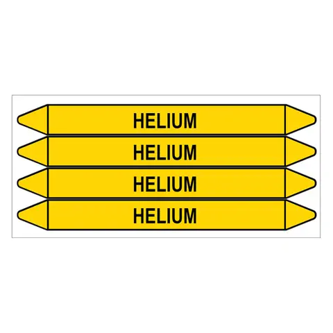 Značení potrubí, helium,4 ks, 250 × 26 mm