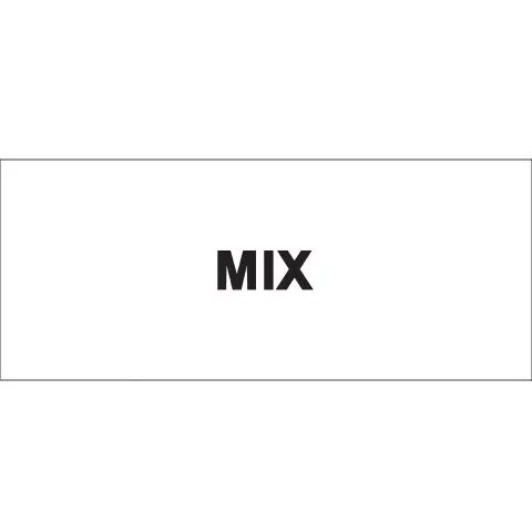 Značka MIX, fólie, 62 × 148 mm