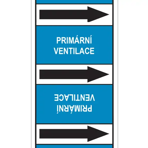 Značení potrubí, primární ventilace