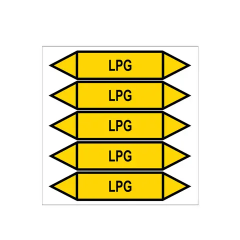 Značení potrubí, LPG