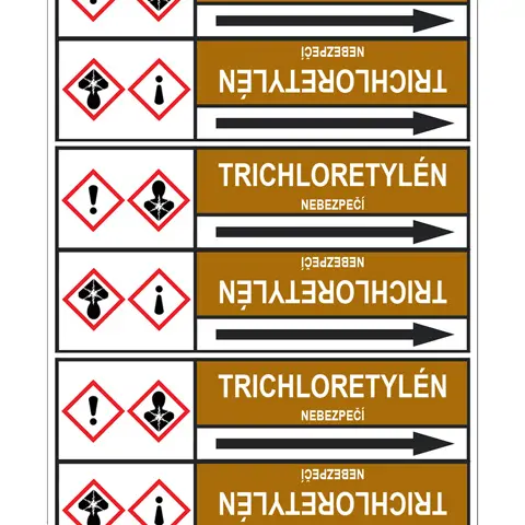 Značení potrubí, trichloretylén