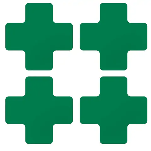Zelená extrémně odolná značka – kříž, 7,5 × 20 cm – XP 150