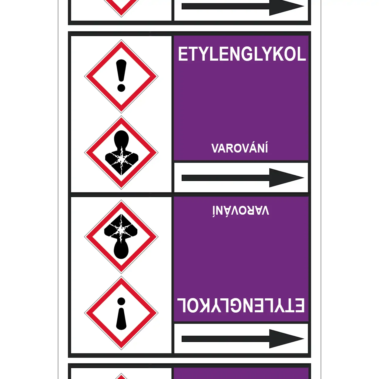 Značení potrubí, etylenglykol