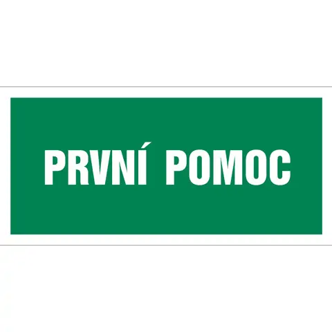 Značka První pomoc, samolepicí fólie, 100 × 210 mm