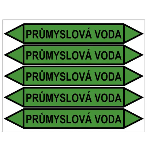 Značení potrubí, průmyslová voda