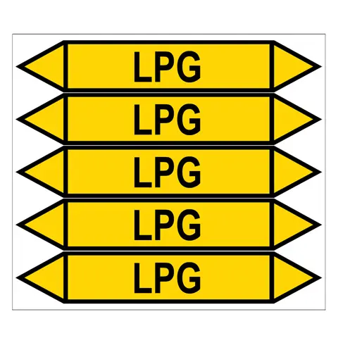 Značení potrubí, LPG