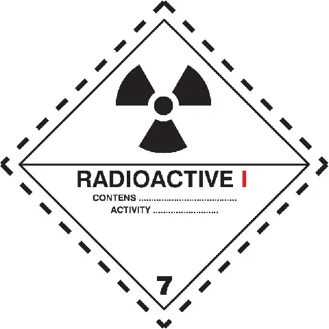 Značka Radioaktivní látky, značka 7A