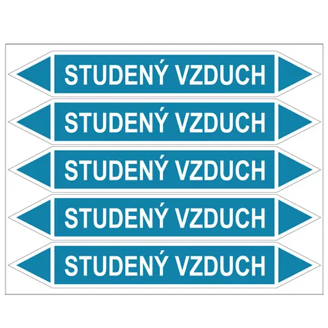 Značení potrubí, studený vzduch