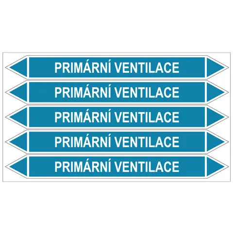 Značení potrubí, primární ventilace