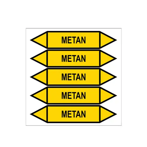 Značení potrubí, metan