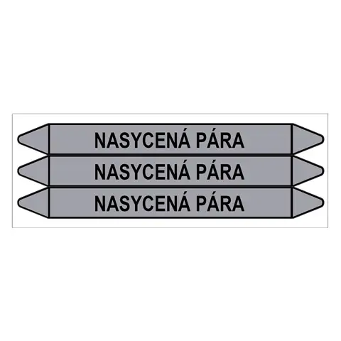 Značení potrubí, nasycená pára,3 ks, 355 × 37 mm