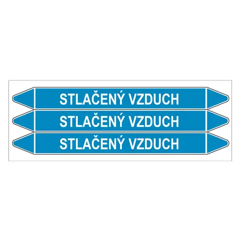 Značení potrubí, stlačený vzduch,3 ks, 355 × 37 mm